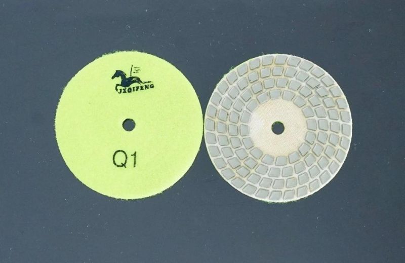 4-Step 3 Inch Abrasive Tools Dry Polishing Pads for Granite/ Marble
