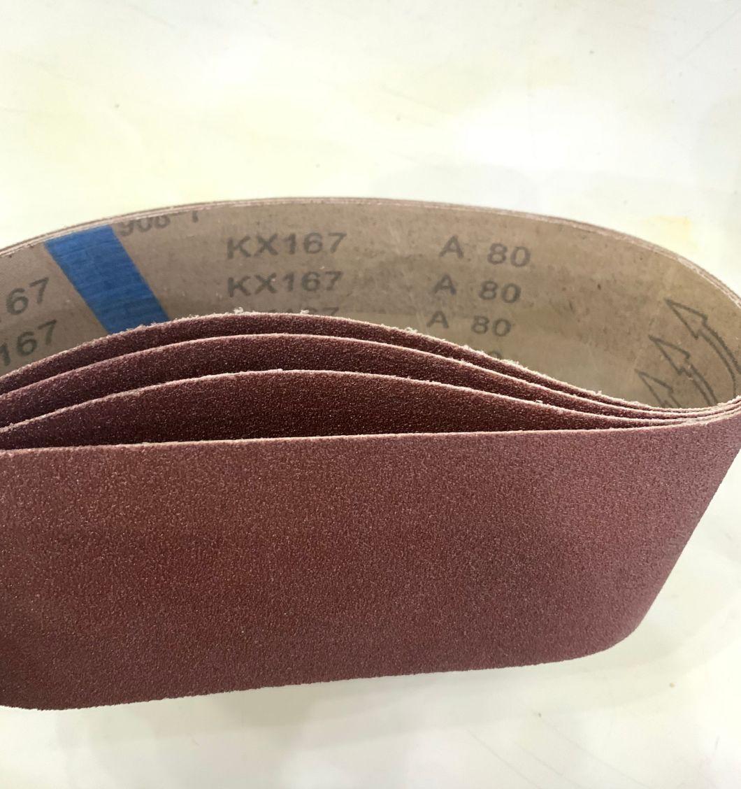 Wear-Resisting Aluminium Oxide Sanding Belt for Grinding Stainless Steel and Metal