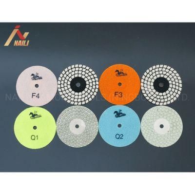 Diamond Four Steps Resin Dry Grinding and Polishing Pads for Marble/ Granite