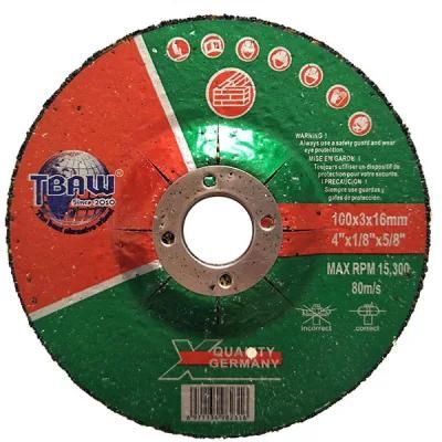 4inch Cutting Wheel Center Depressed Grinding Disc 100*3.0*16mm
