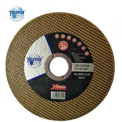 125X1X22.2mm En12413 Quality Diamond Abrasive Disc Cutting Wheel Super Thin Flat Resin Bonded Reinforced Cutting Wheel for Stainless Steel