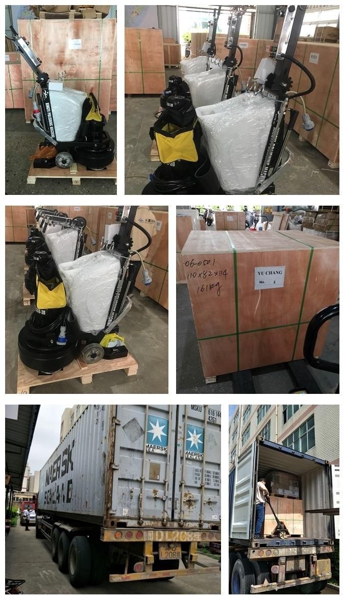 Factory 220/380V Electric Handheld Planetary Concrete Floor Grinder with Vacuum