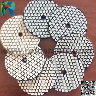 5 Inch Concrete Diamond Polishing Pad Set Flexible Wet Granite Marble Stone