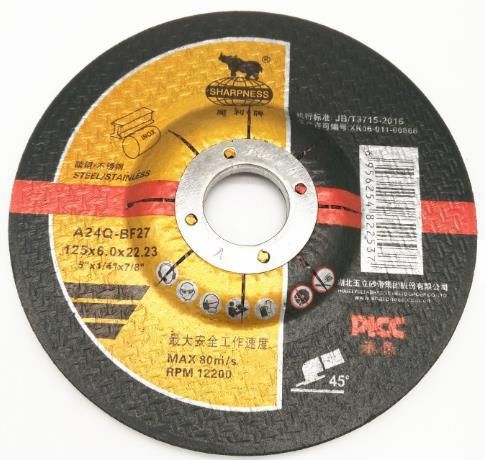 5inch 125X6X22mm T27 Grinding Wheel for Metal and Inox Surface Grinding