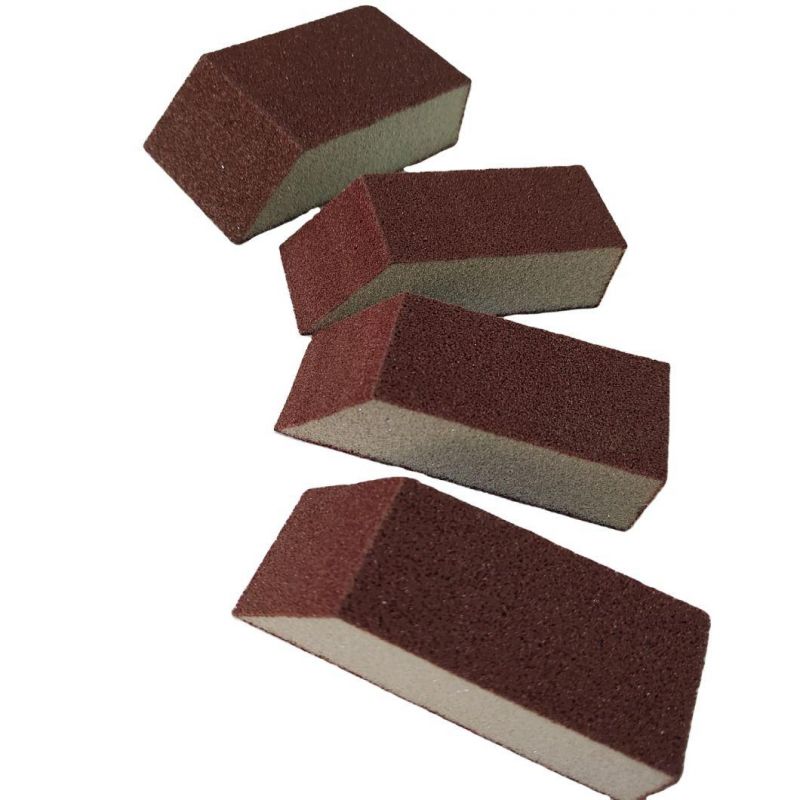 New Trapezoidal Polishing Sanding Sponge Wet & Dry Sandpaper Abrasive Block Metal Cleaning Sander Sponge