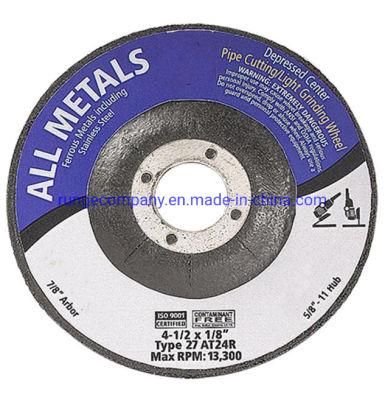 Power Electric Tools Parts 4.5 Inch Special Zirconium Grain High Performance Fast Long Life Cutting Grinding Disc Wheels