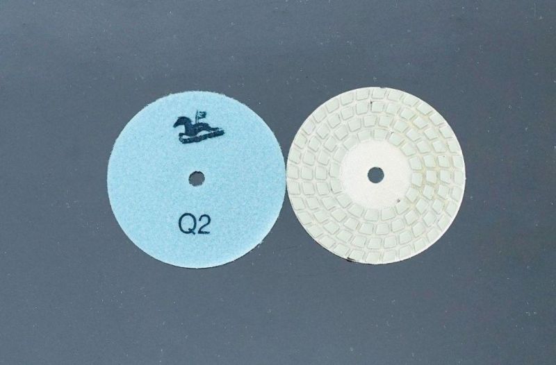 Qifeng Top Power Tool 4 Steps Diamond Resin Bond Abrasive Tools Dry Polishing Pads for Stones Granite and Marble