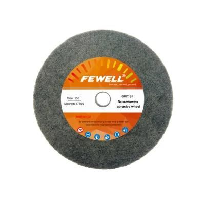 150mm 6in Nonwoven Convolute Abrasive Fiber Wheel for Polishing Metal