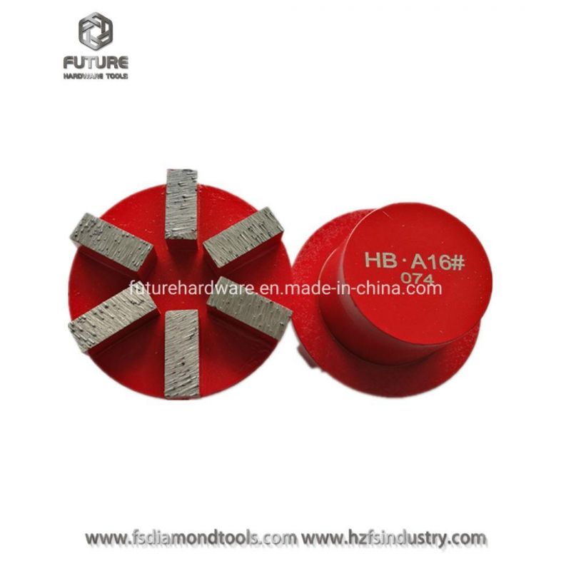 6 Segments Pd Series Abrasive PCD Diamond Grinding Plug for Concrete Head Tool