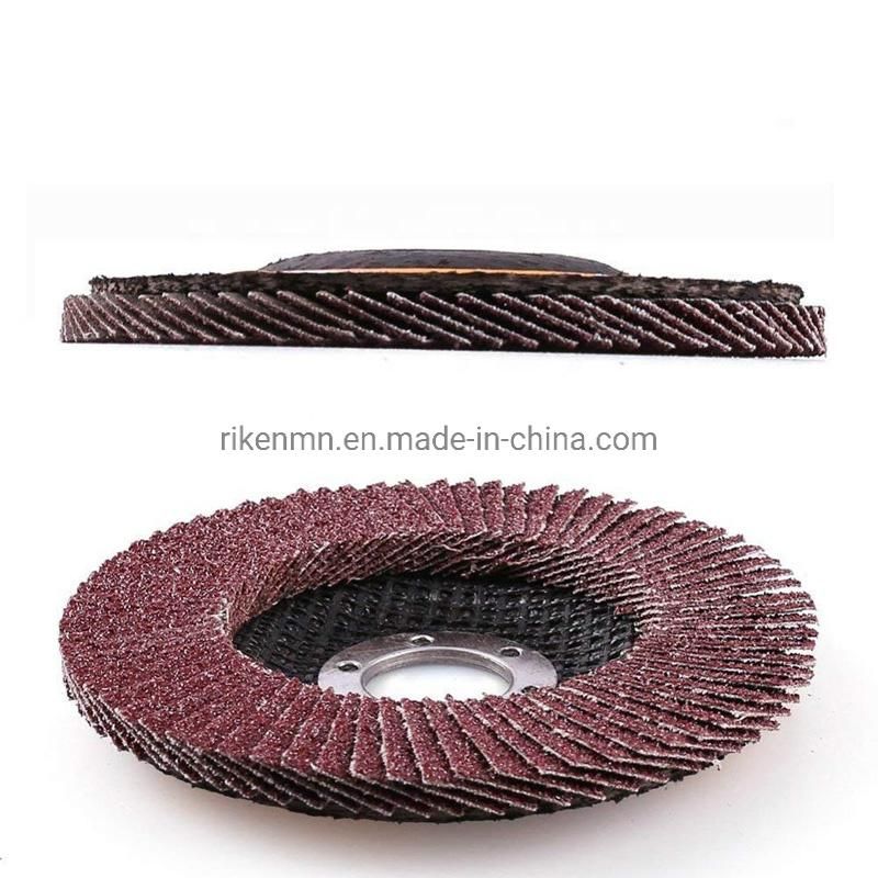 100mm 115mm 125mm 150mm High Density 40/60/80/120 Grit Disco Flap Aluminum Oxide Flap Disc for Wood