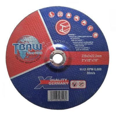 Tbaw 9&quot;230*3.0*22mm Durability Manufacturer Black Double Nets 3mm Thickness Wheel Metal and Stainless Steel Cutting Disk