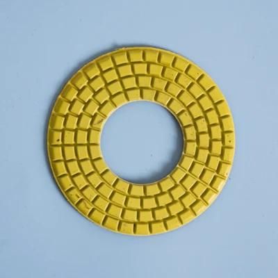 Qifeng Manufacturer Power Tools Diamond 5&quot; Abrasive Granite Marble Polishing Pad with Big Hole for Wet Use