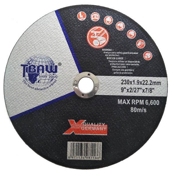 9inch Inox Cutting Wheel with Non-Woven Fiber Double Net Cutting Disc 230*1.9*22mm