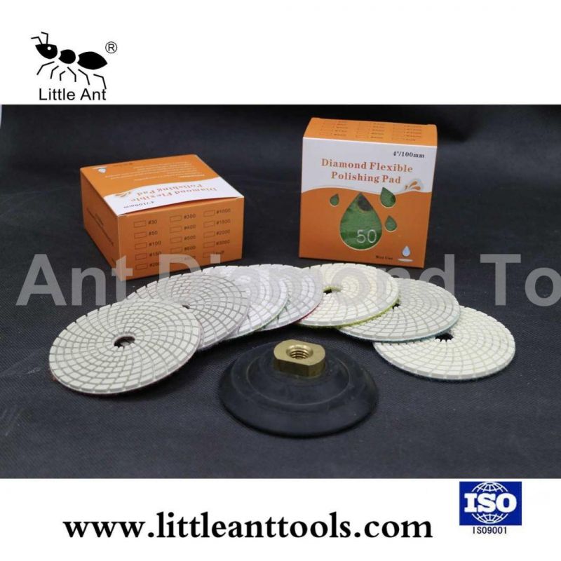White Diamond Tools Flexible Wet Polishing Pads for Concrete