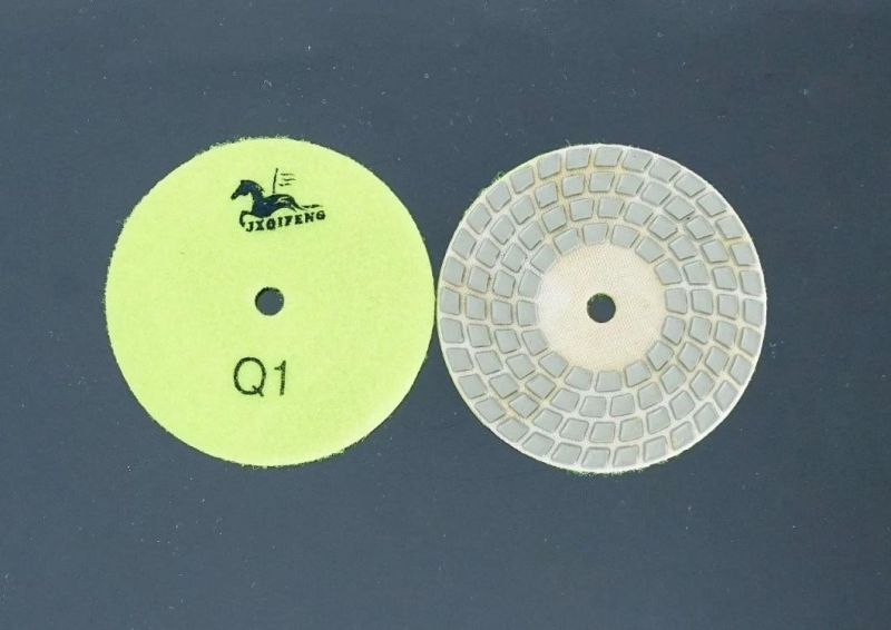 Qifeng Power Tool 4-Step Diamond Dry Polishing Pad for Granite/Marble