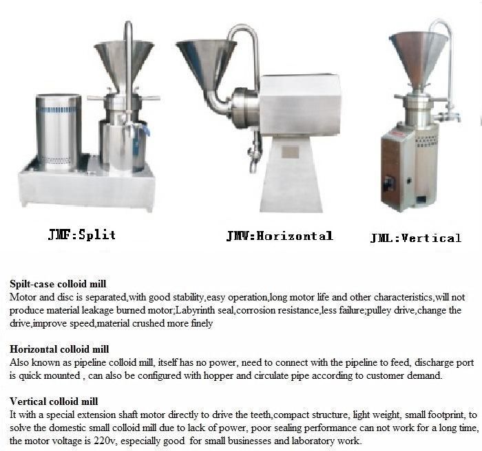 Food Grade Chilli Sauce Colloid Mill (JML)