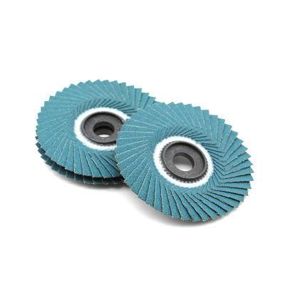 4.5&quot; 60# Zirconia Alumina Flower Radial Flap Disc with High Sharpness as Abrasive Tooling for Angle Grinder