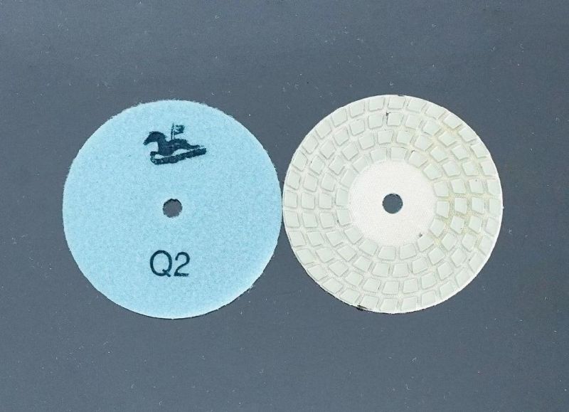 Top Qifeng Power Tool 4 Steps 125mm Abrasive Tools Dry Polishing Pads for Granite/ Marble