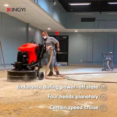 20 HP High Speed Remote Control Round Terrazzo Diamond Electric Planetary Vacuum Automatic Epoxy Concrete Polishing Floor Grinder