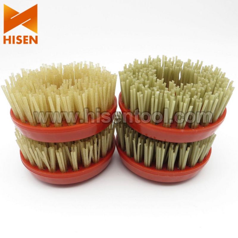 M14 Connected 110mm Diamond Brush Abrasive Brush for Polishing Granite