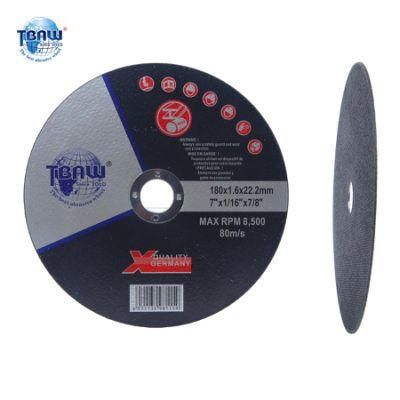 180X1.6mm 7inch Abrasive Cutting Tool Cutting Wheel for Stainless Steel