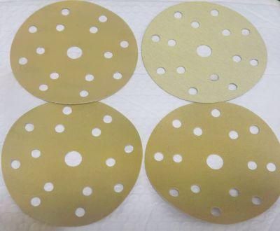 150mm Gold Aluminum Oxide Velcro Sandpaper Disc-Sanding Disc for Automobile