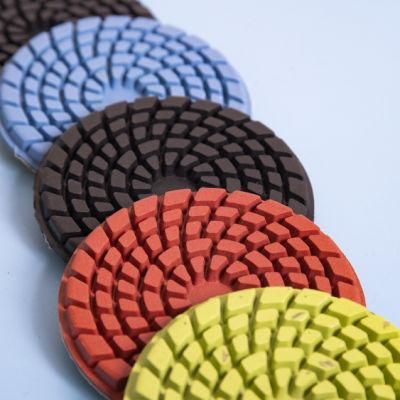 Qifeng 3&quot; Abrasive Flexible Resin Bond Concrete Diamond Polishing Pad for Marble Granite Quartz