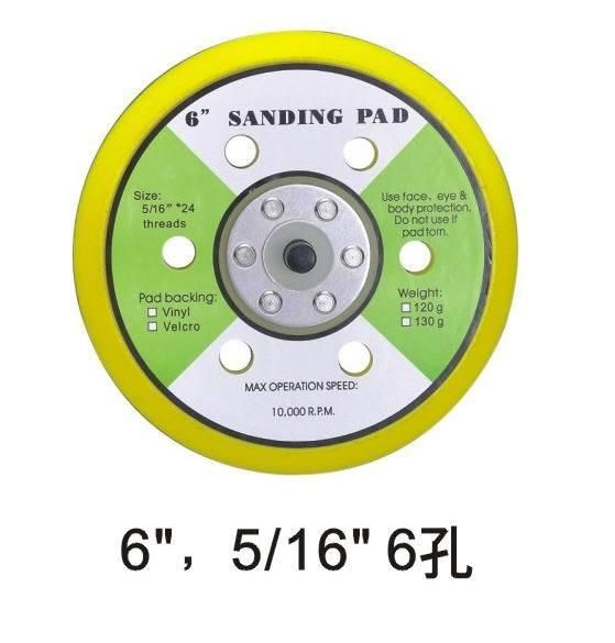 5" Hook and Loop Sanding Pad with 5/8-11 Threads