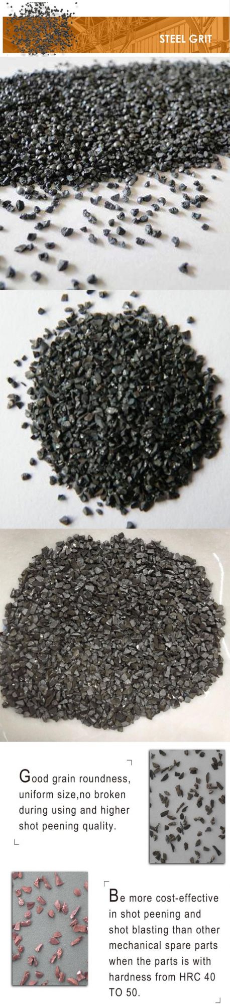 Environmental-Friendly Cast Steel Grit G25 G40 G50 G80 for Steel Blasting