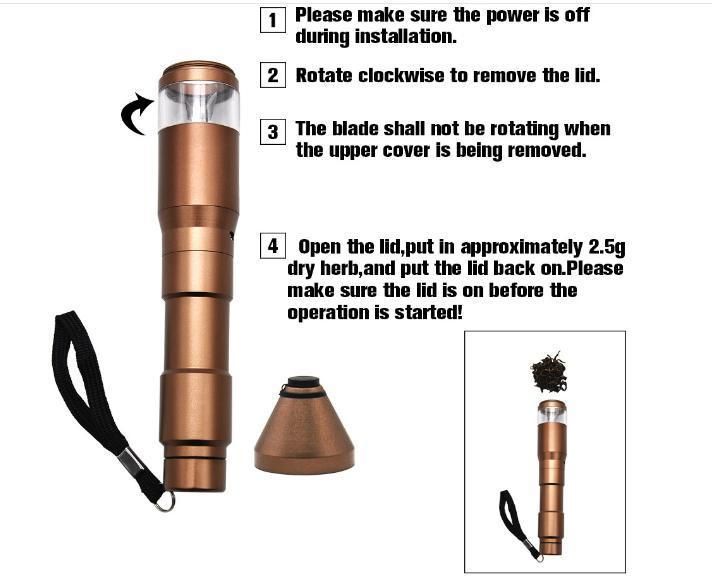 Aluminum Alloy Strong Metal Electric Smoke Grinder