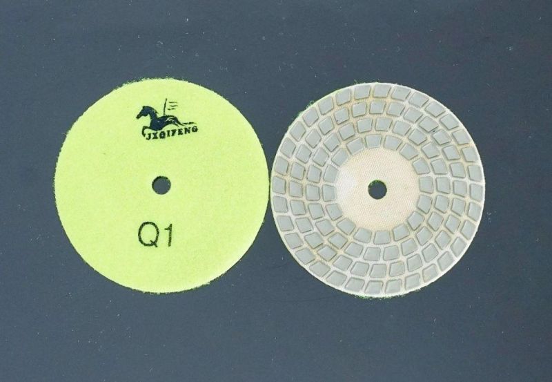 Qifeng Top Power Tool 4 Steps Diamond Dry Polishing Pad for Granite&Marble