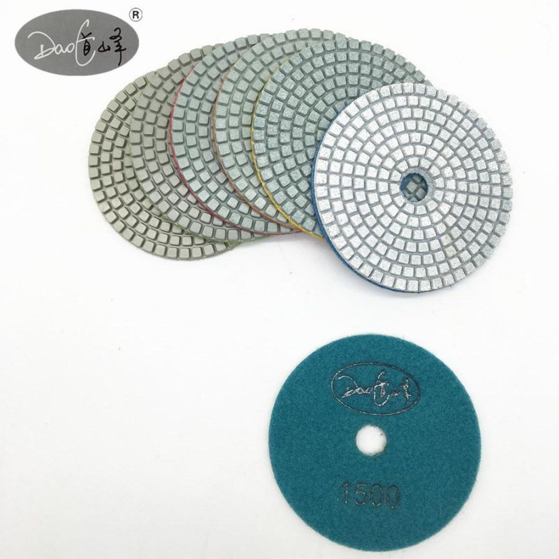 Daofeng 5inch 125mm Stone Polishing Pads for Granite Marble Quartz