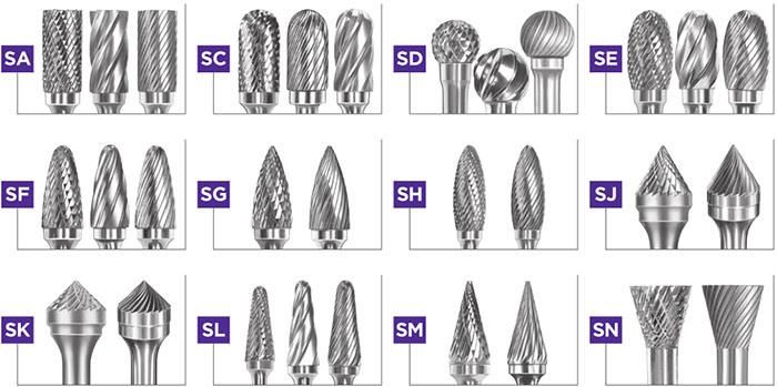Cylindrical End Cut Carbide Burrs (Type SB)