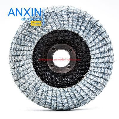 Anticlog Ceramic Curved Flap Disc for R Angle Grinding