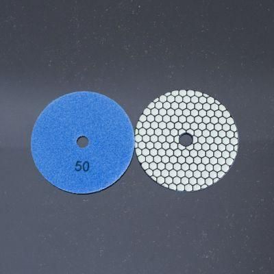 3&quot; 7 Steps Hexagon Marble Granite Abrasive Tool Diamond Dry Polishing Pads for Dry Use