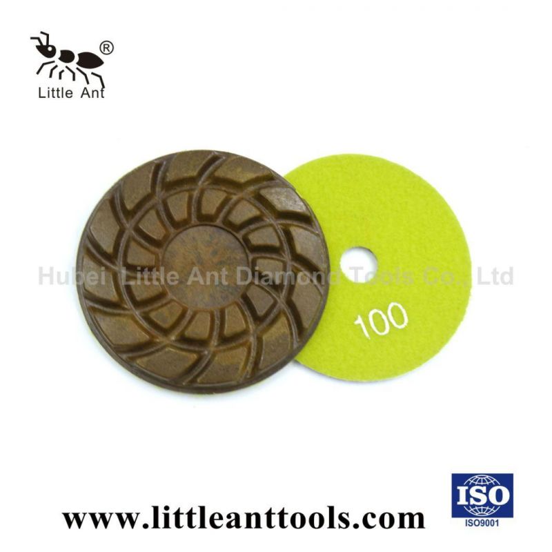 Diamond Flower Type Hook & Loop Backe Wet Polishing Pads