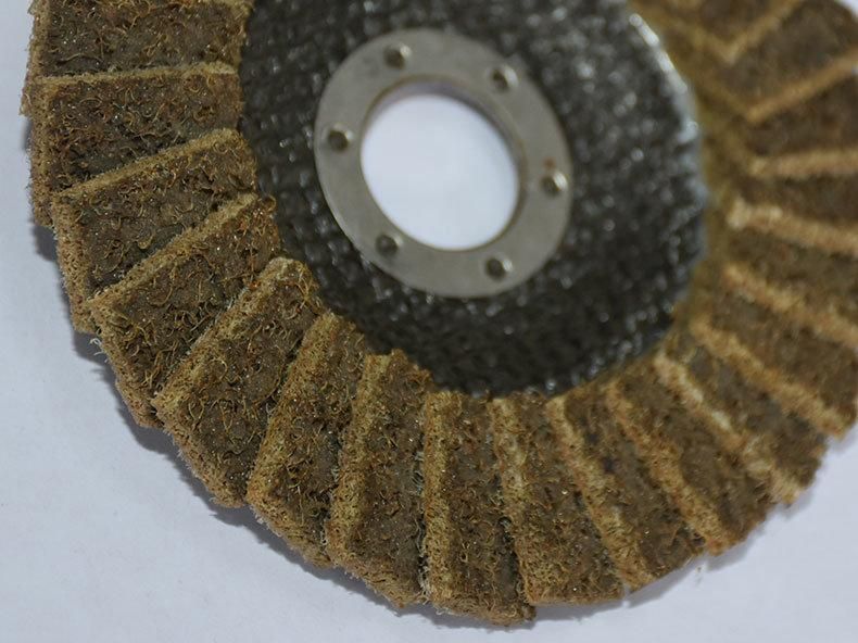 High Quality Hot Sale Wear-Resisting 115mm Non-Woven Flap Disc for Grinding Stainless Steel and Metal