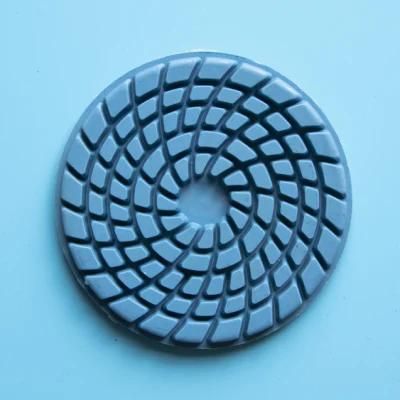 Qifeng Manufacturer Power Tools 5 Inch Cyclone Type 7 Steps Wet Polishing Pad for Marble/ Granite