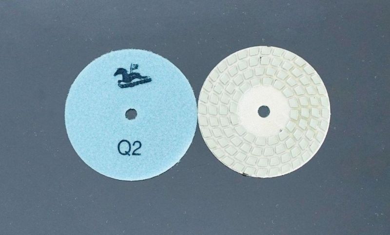 Qifeng Top 4 Steps Diamond Resin Bond Abrasive Tools Dry Polishing Pads for Granite and Marble