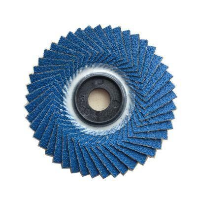 4&quot; 60# Zirconia Alumina Flower Radial Flap Disc with High Quality Zirconia Alumina Cloth for Angle Grinder Mainly for Korea Market