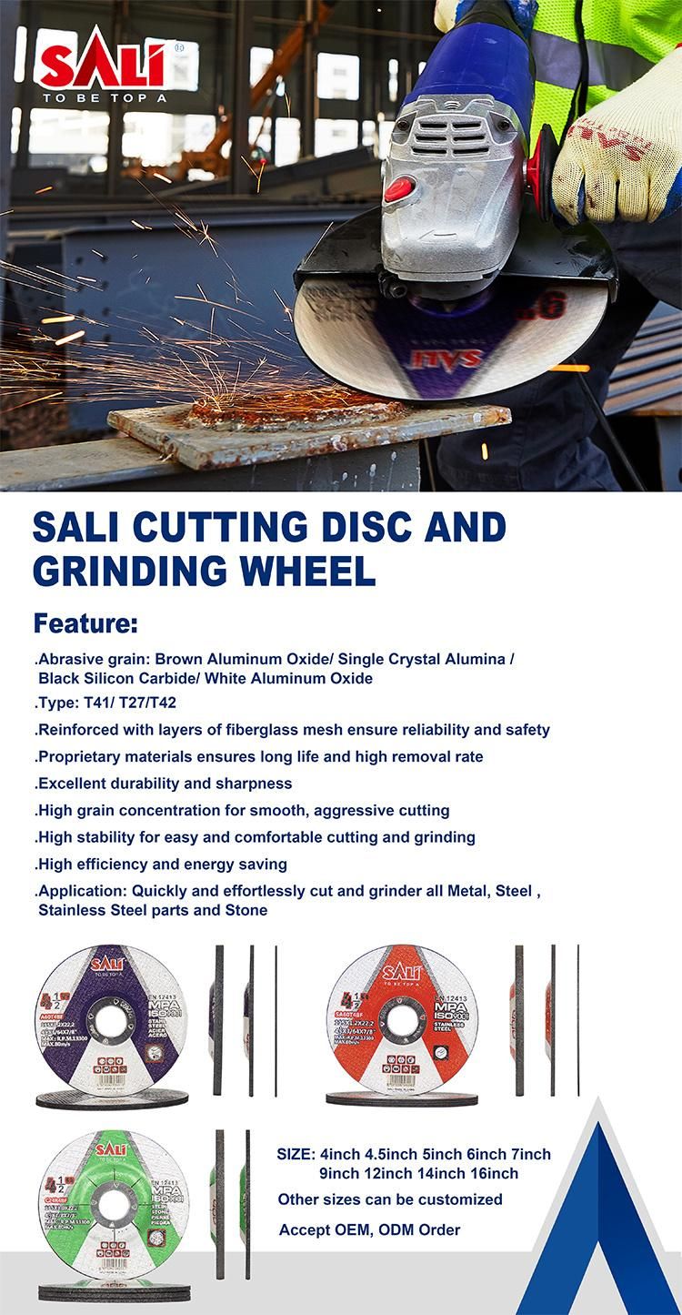 Sali Cutting Disc 7 Inch 180mm Abrasive Steel Cutting Disc for Metal