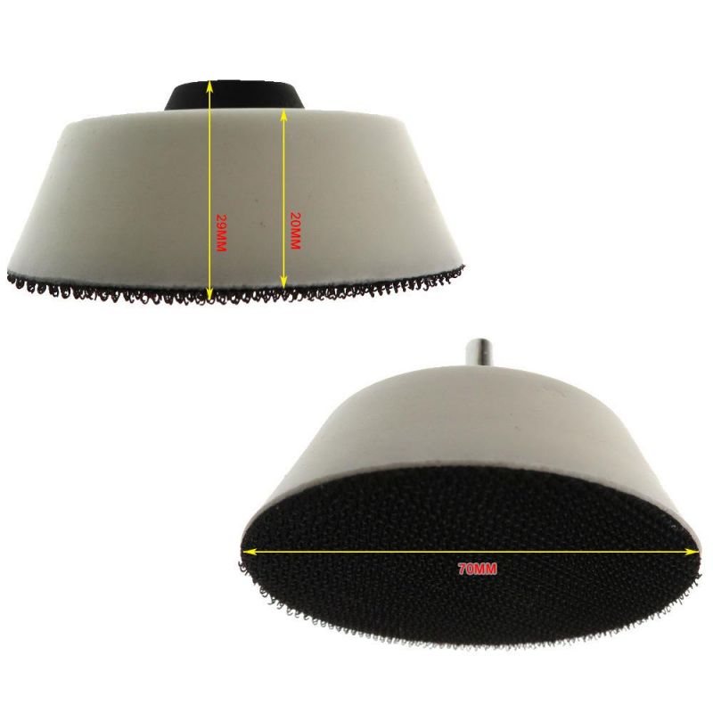 3 Inch 70mm Drill Pad Sanding Pad Hook and Loop Come with 6mm Shank Power Tools Accessories