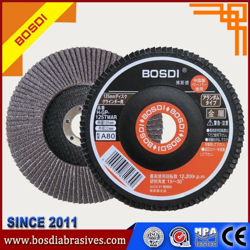Bosdi Abrasives Flap Disc/Flap Wheel,Mop Disk,Grinding Wheel,Grinding Disc,Grinding Tools,Sanding Disc,Flexbile T27 Zirconinum Flap Disc for Stainless Steel