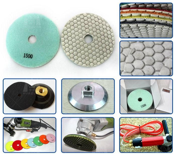 Hexagon Resin Flexible Dry Polishing Pad for Angle Grinder