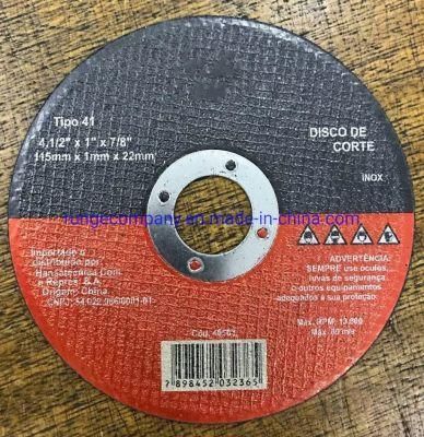 Electric Power Tools Parts 4.5&quot;X. 040&quot;X7/8&quot; Thin Cutting Disc Cut off Wheels for Metal &amp; Stainless Steel