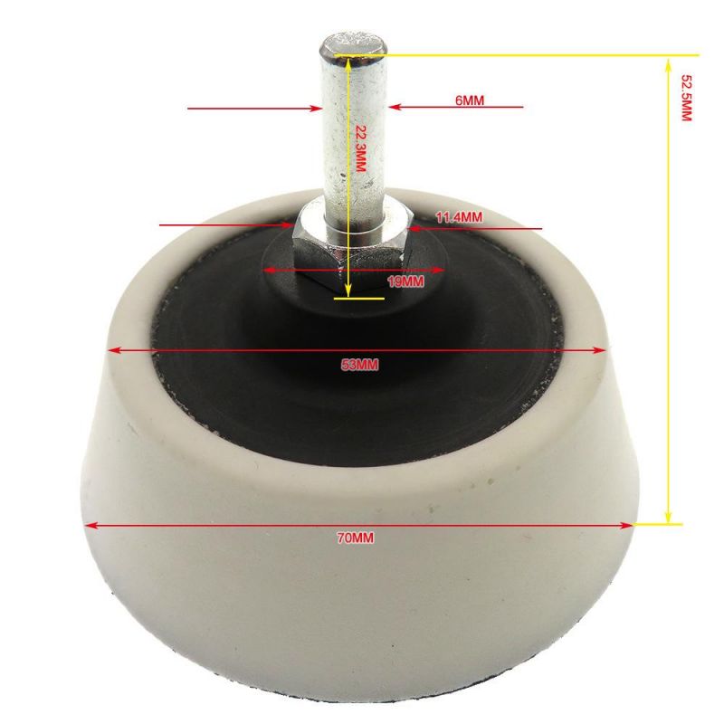 3 Inch 70mm Drill Pad Sanding Pad Hook and Loop Come with 6mm Shank Power Tools Accessories