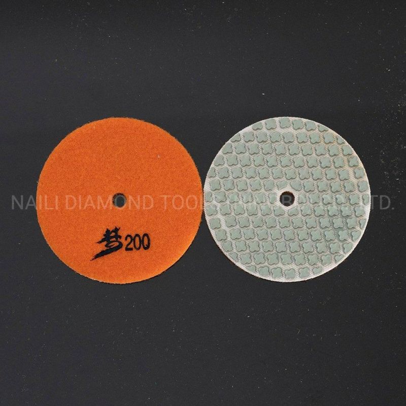 Qifeng Power Tool 7 Steps Resin Dry Abrasive Diamond Polishing Pad for Marble/ Granite