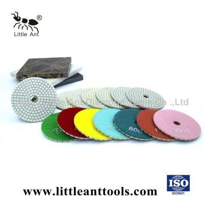 100mm Diamond Wet Polishing Pad for Light Color Stone Grinding