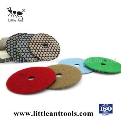 4 Inch Hot Sale Diamond Flexible Dry Polishing Pads for Marble/Granite