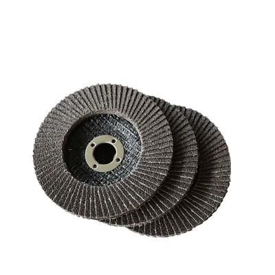 4.5&quot; 60# Black Calcined Aluminum Flap Disc with Sharper Grinding Ability for Angle Grinder
